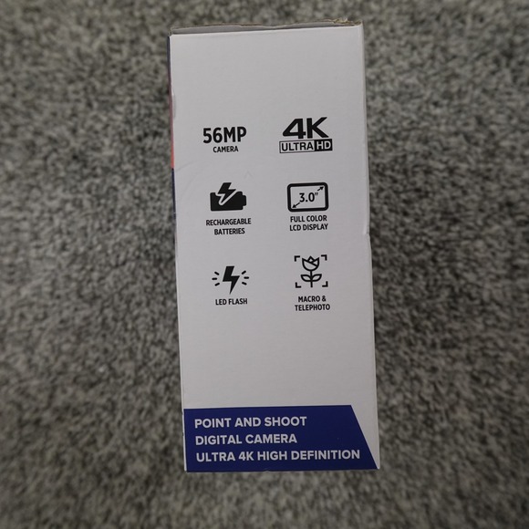 Vivitar VECXX101 4K Point Shoot Digital Camera Red 56MP 8X Zoom 3" LCD Screen - Picture 4 of 6